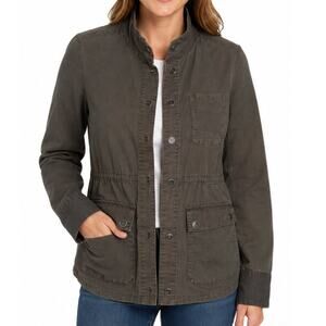Horny Toad Linen Cotton Field Jacket Size M Garment Dyed Minimalist Lagenlook
